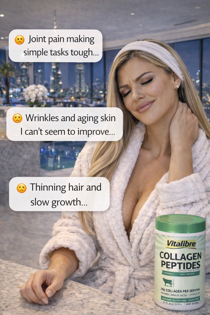 Grass-Fed Bovine Collagen Peptides Powder – Types I &amp; III – Unflavored – 20g Collagen per Serving – Clean, Pure &amp; Highly Bioavailable