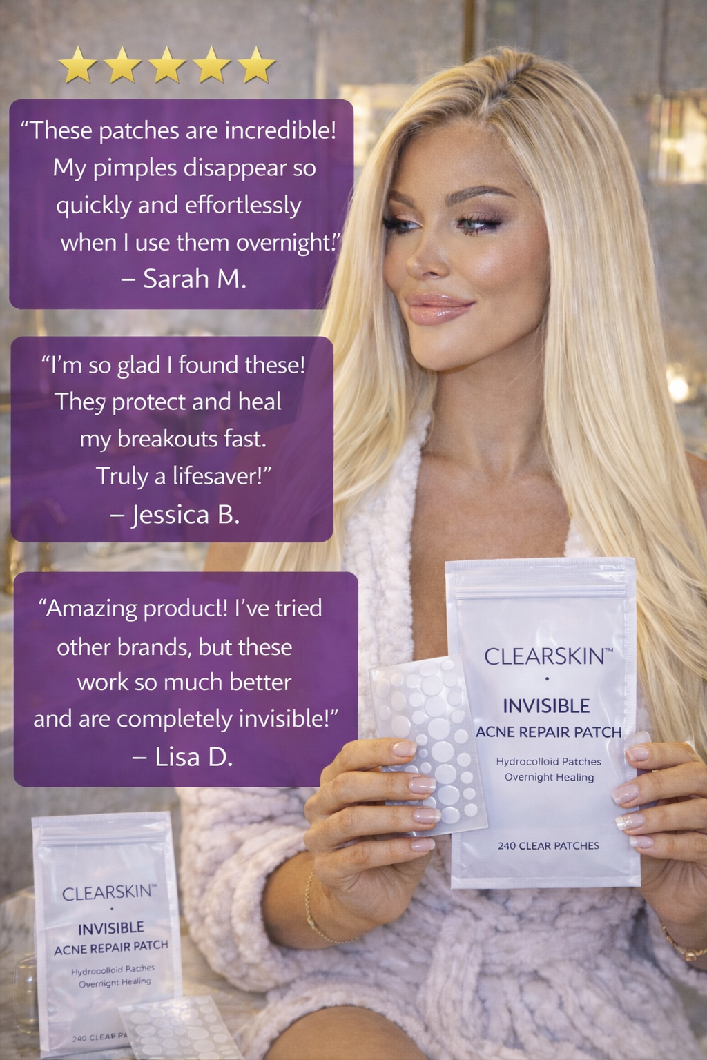 CLEARSKIN™ Invisible Acne Repair Patch – Fast, Clean & Discreet Spot Treatment