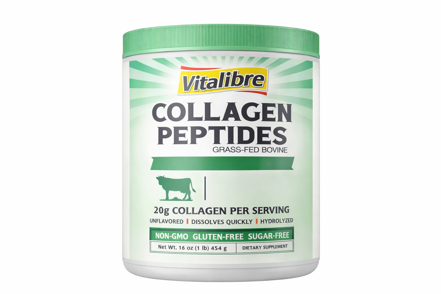 Grass-Fed Bovine Collagen Peptides Powder – Types I &amp; III – Unflavored – 20g Collagen per Serving – Clean, Pure &amp; Highly Bioavailable