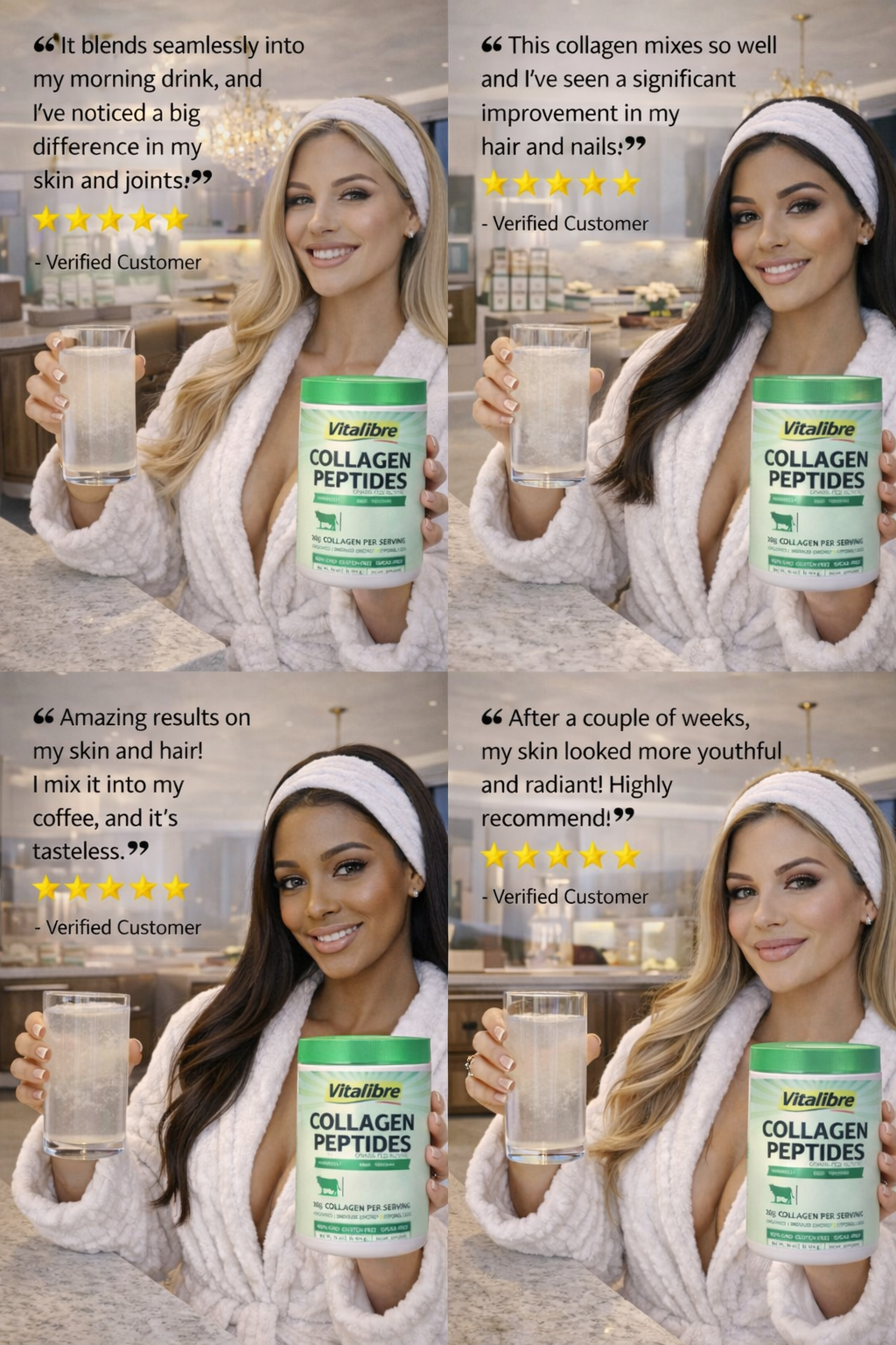 Grass-Fed Bovine Collagen Peptides Powder – Types I &amp; III – Unflavored – 20g Collagen per Serving – Clean, Pure &amp; Highly Bioavailable