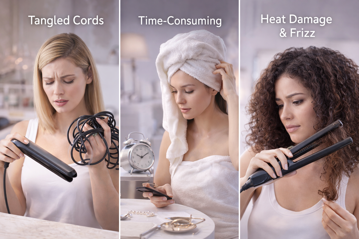 AURESTRA™ Cordless Ionic Straightening Brush – Professional Wireless Hair Smoothing Technology