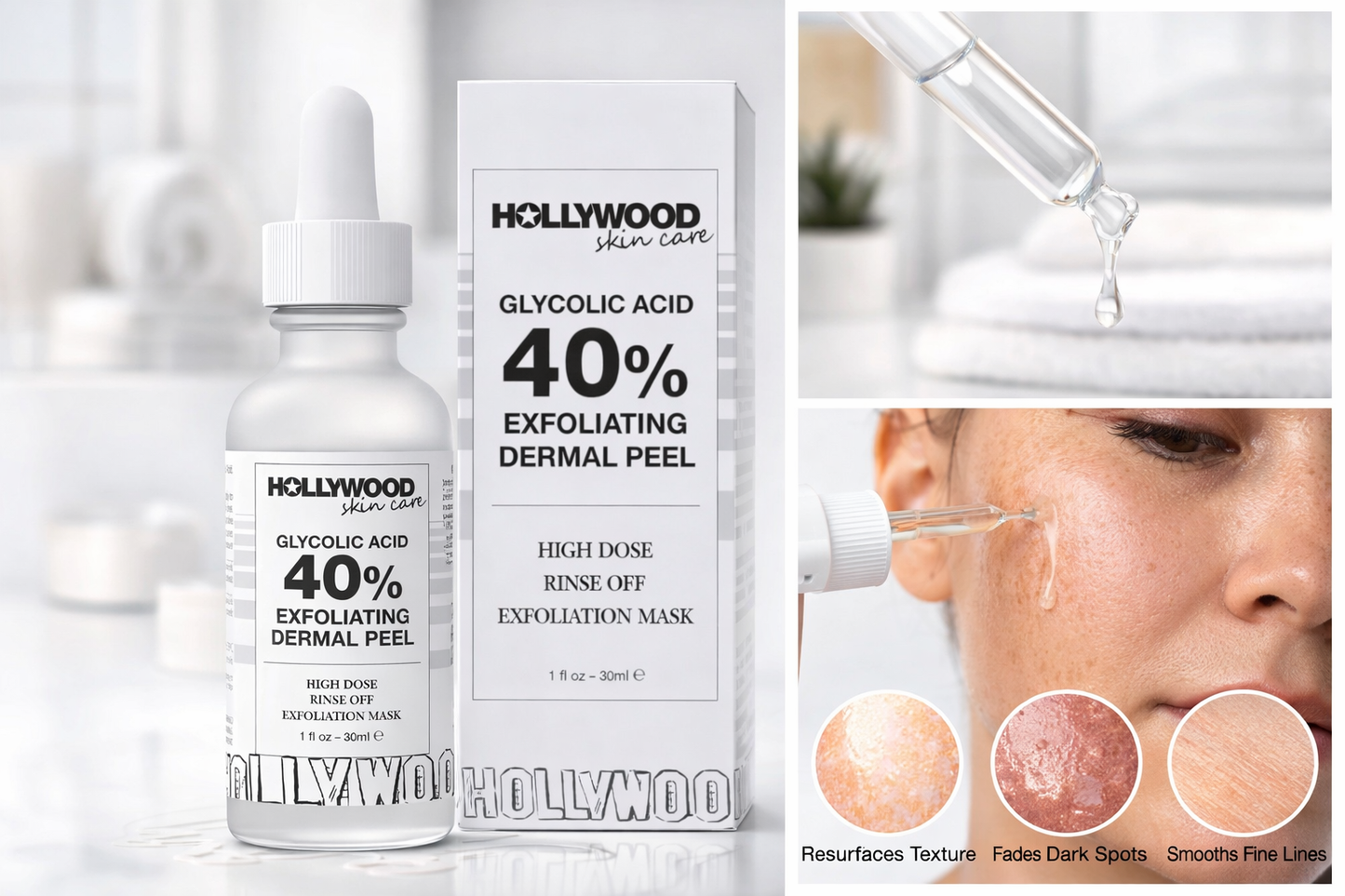 40% Glycolic Acid Resurfacing Peel (1 oz) — Smooth, Brighten & Refine